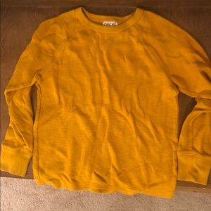 Boys’ Mustard thermal long-sleeved shirt